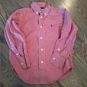 Ralph Lauren Red Checkered Kids Button Down Shirt